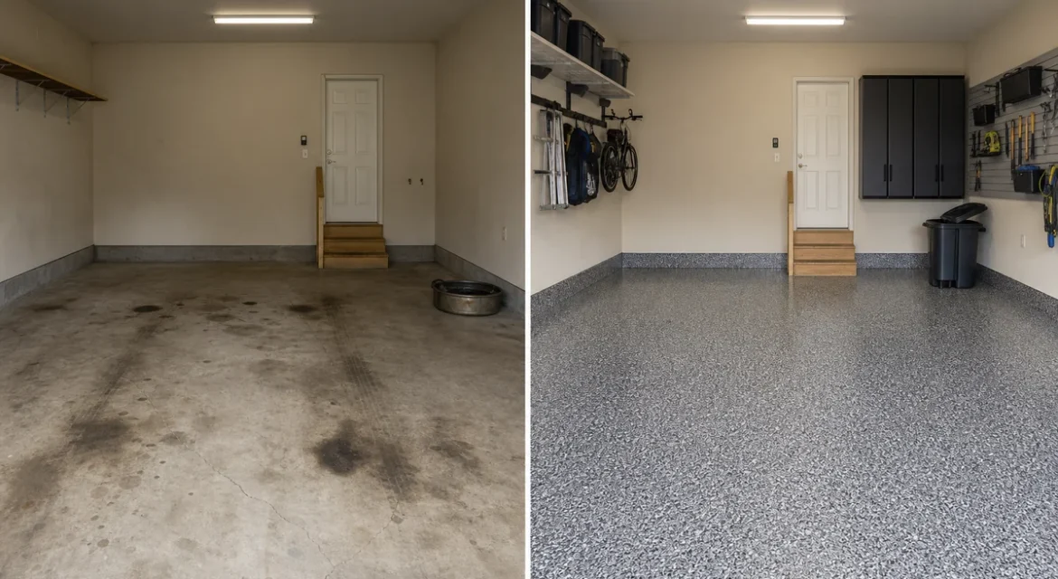 Before After Flake Epoxy